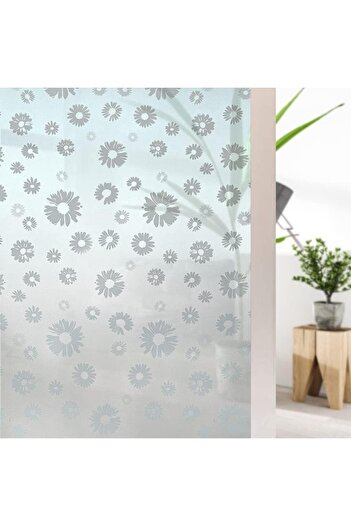 LUXER Decorative Privacy Window Film, Pattern - Sunflower, Dimensions 200x60 cm