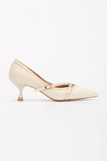 Satenora Isolde Beige Short Heel Stiletto