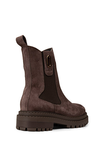 Deery Women's Genuine Suede Brown Boots