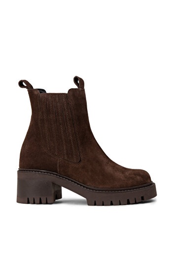 Deery Women's Genuine Suede Brown Boots