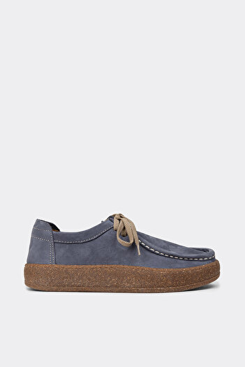 Deery Women's Genuine Nubuck Navy Blue Casual Shoes