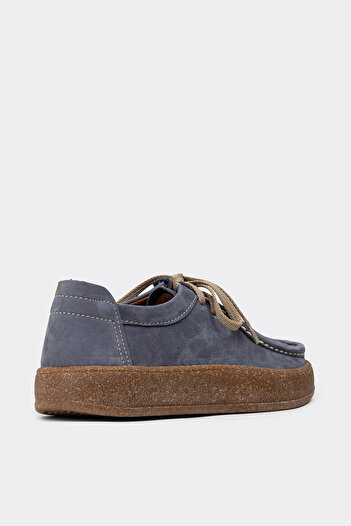 Deery Women's Genuine Nubuck Navy Blue Casual Shoes