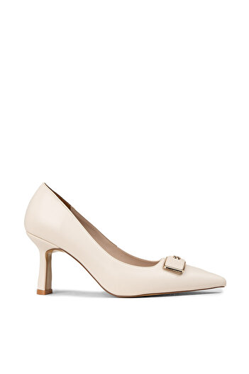 Deery Women's Beige Heeled Shoes