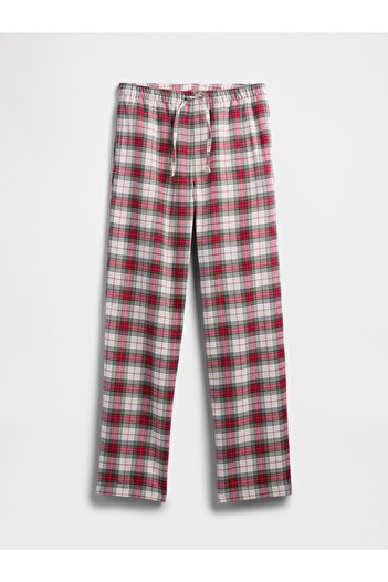 GAP Erkek Kırmızı Relaxed Flannel Pijama Altı