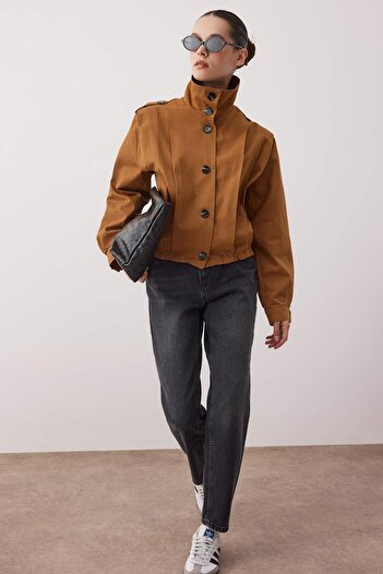 Trendyol Collection Light Brown Regular Coat Twoaw26Mo00158
