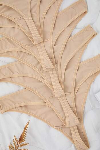 Trendyol Curve Σετ 5 βαμβακερά εσώρουχα Brazilian Plus Size TBBAW26CM00013