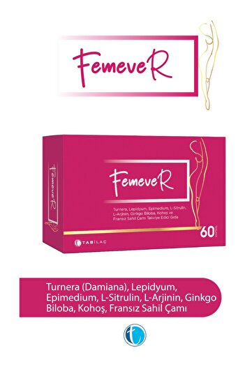 Tab İlaç Femever 60 Capsules - 8680133002632   Model Comfortable Cut