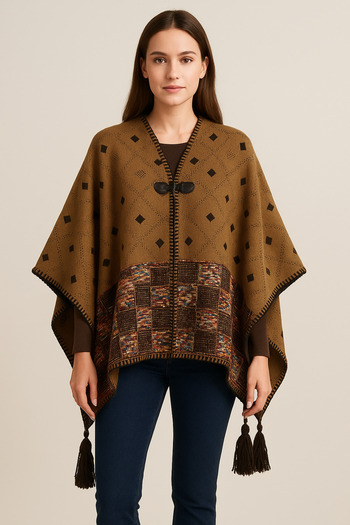 Onur Poncho - New Collection New Product Special Woven Knitwear Poncho Pattern Winter Luxury Product Fashion Store