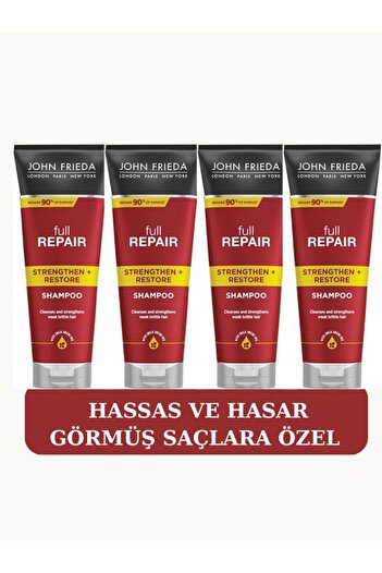 John Frieda Repairing Shampoo for Sensitive and Damaged Hair 250 ml 4 Pieces