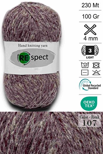 Respect 100gr-230mt Μαλακό Ακρυλικό Μαλλί- Baby Yarn- 107