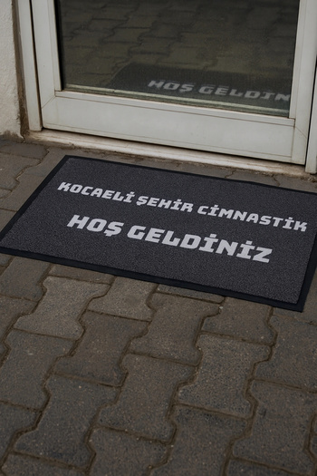 Valerine Life Isme Personalized Firm Custom Gray Digital Printed Welcome Shop Front Workplace Door Mat 50X90Cm