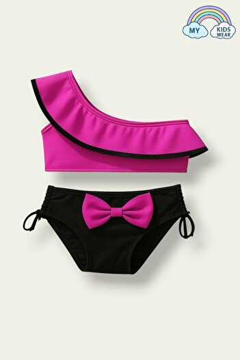 My Kids Wear Παιδικό σετ μπικίνι με μισό μανίκι φιόγκο και δέσιμο στην πλάτη