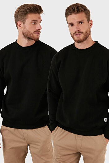 Buratti Ανδρικό φούτερ Regular Fit Crew Neck με λουράκια, συσκευασία 2 τεμαχίων SWEAT 5905255S2