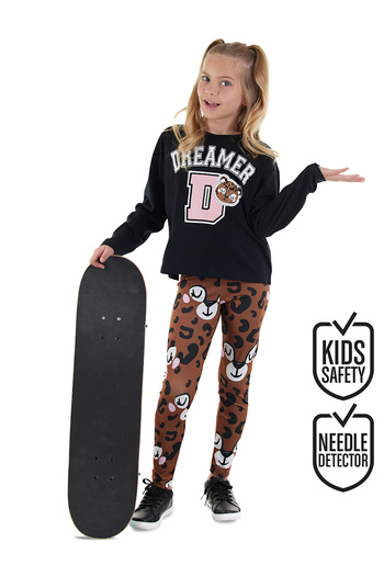 Denokids Leopard Girl's T-Shirt Leggings Set