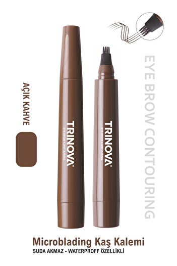 Trinova Açık Kahve Microblading Etkili Kaş Kalemi Jumbo Boy