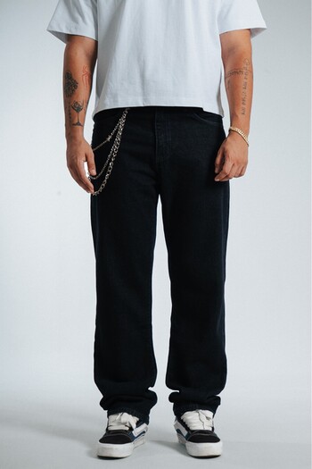 GRJ denim Navy Blue Baggy Fit Men's Jean Pants