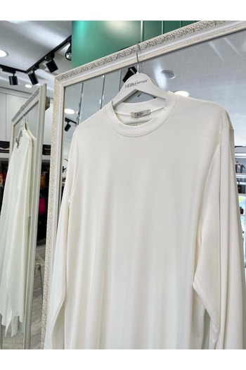MERAM BUTİK Adn Combed Tunic - White - 2