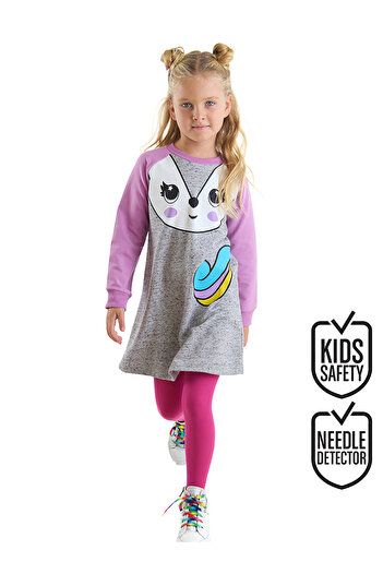 Denokids Unicorn Fox Kız Çocuk Elbise