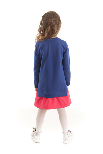 MSHB&G Wow Skate Girl's Navy Blue Pink Dress