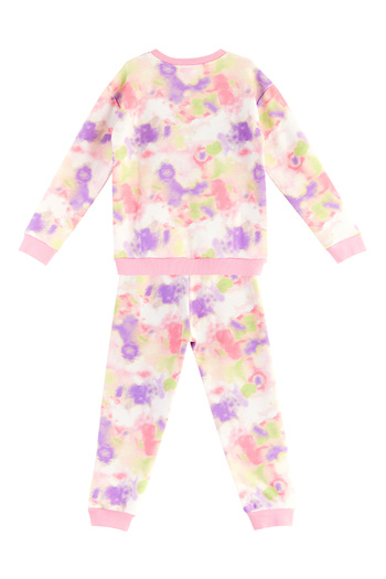 MSHB&G Σετ φόρμας φόρμας τσέπης για κορίτσι Unicorn Tie-Dye με σχέδιο καγκουρό