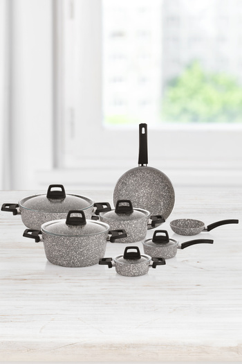 Taç MasterCook Family - 12 Piece Gray Granite Pot Set