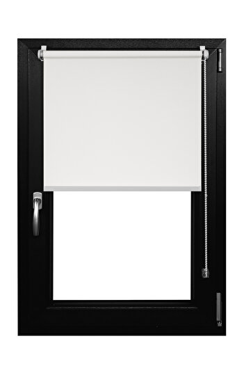 MC&A Amenajari Simple Textile Roller Blind, Semi-opaque, White, L 35 cm X H 100 cm