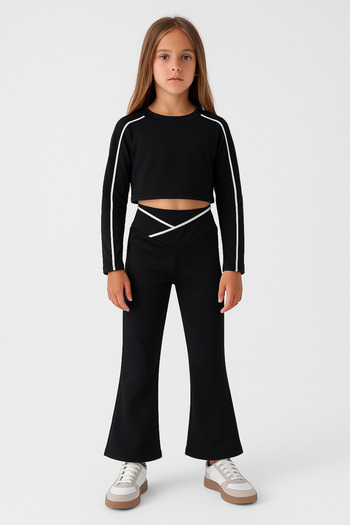 Beniizle Striped Detailed Girls' Athlete Suit