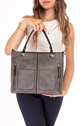 Gondol Women's Stylish Hand and Shoulder Bag Ars.930 Gray