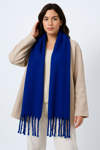 Hat Town Unisex Puffy Solid Color Shawl Scarf