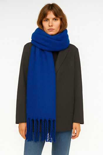 Hat Town Unisex Puffy Solid Color Shawl Scarf