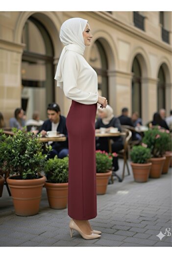 ECEYLÜL MODA Scuba Creepy Pen Skirt (93-94cm Length)(Short-Term Launch Price)