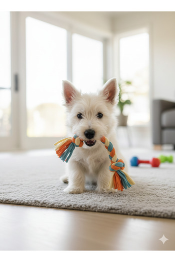 Salvia Dione Dog Bite Toy Teeth Scratching Chewing Rope Tug-Of-War Fetch Horse Play Teether Stress Rope