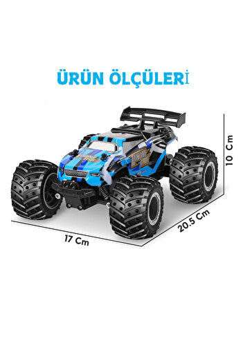 giffy Oyuncak 2.4 GHz Uzaktan Kumandalı Şarjlı Led Işıklı Drift Atan 15 Km Hız Off Road 45 Dk Batarya
