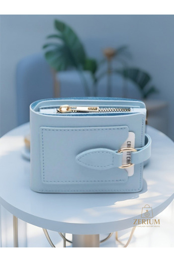 ZERİUM Stylish and Convenient Soft Soft Pu Leather 9-Compartment Trendy Women's Card Holder & Wallet