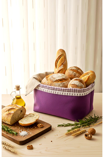 Mufincollection Handmade Cotton Canvas Bread Basket – Organizer
