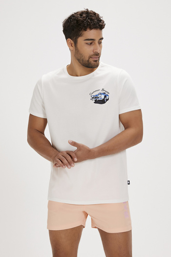 Bad Bear OFF-WHITE DUSTIN Men's White T-Shirt S-XXL
