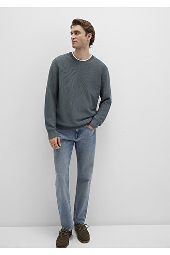Mavi Crew Neck Gray Sweater Regular Fit / Regular Cut 0710197-80889
