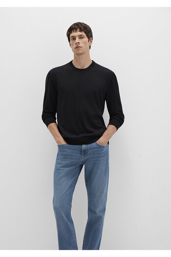 Mavi Crew Neck Black Wool Sweater Regular Fit / Regular Cut 0710384-900
