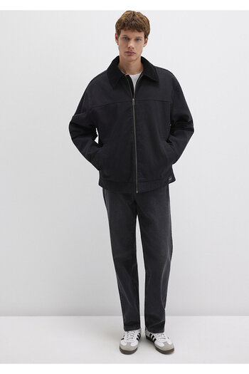 Mavi Collar Detailed Anthracite Jacket Oversize / Wide Cut 0110541-70092
