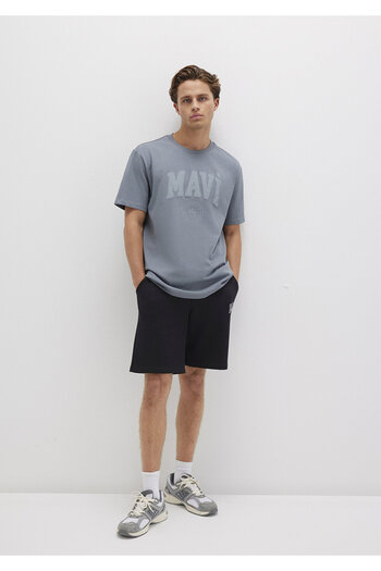 Mavi Τυπωμένο γκρι μπλουζάκι Loose Fit / Loose Comfortable Cut 0612897-80889