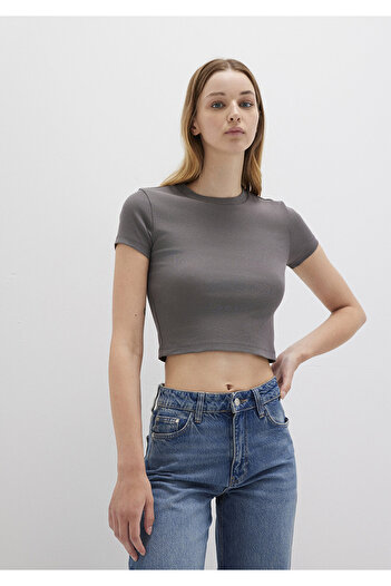 Mavi Gri Basic Crop T-Shirt Crop / Kurzer Schnitt 1600814-70095