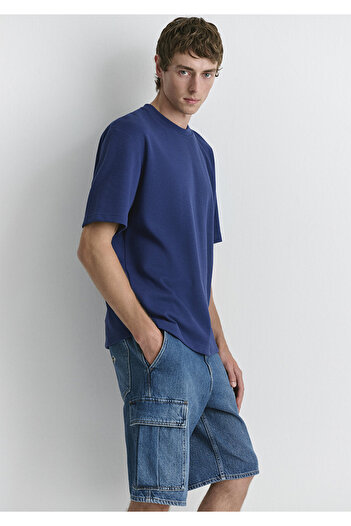 Mavi Hamburg Mv91 Street Indigo Blue Jean Shorts 0410681-89815