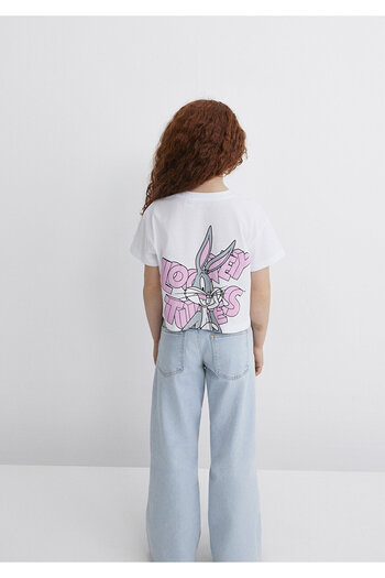 Mavi Bugs Bunny εμπριμέ λευκό μπλουζάκι Loose Fit / Loose Relaxed Fit 7610304-620