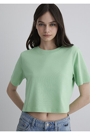 Mavi Green Crop Basic T-Shirt Crop / Κοντό κόψιμο 1613072-71759