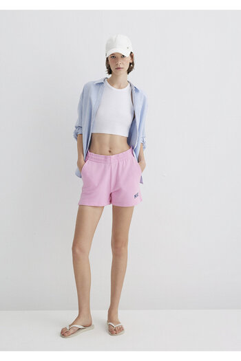 Mavi Logo Printed Pink Shorts 1410155-70972