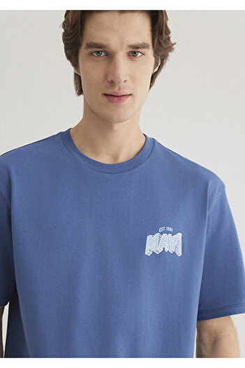 Mavi Lockeres Denim-Generation-T-Shirt mit lockerer Passform und lockerer Passform 0612480 -70719
