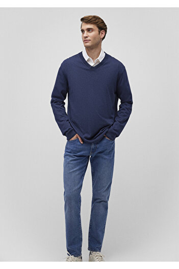 Mavi Cashmere Blended Navy Blue Sweater Slim Fit / Slim Fit 0710188 -70497