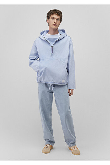 Mavi Yarı Fermuarlı Sweatshirt 0211256-88654