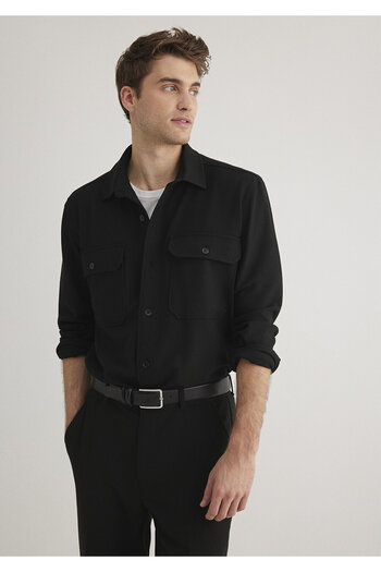 Mavi Black Shirt Regular Fit / Regular Fit 0211395 -900