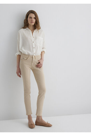 Mavi Island Blue Premium Cream Gabardine Trousers1020586447